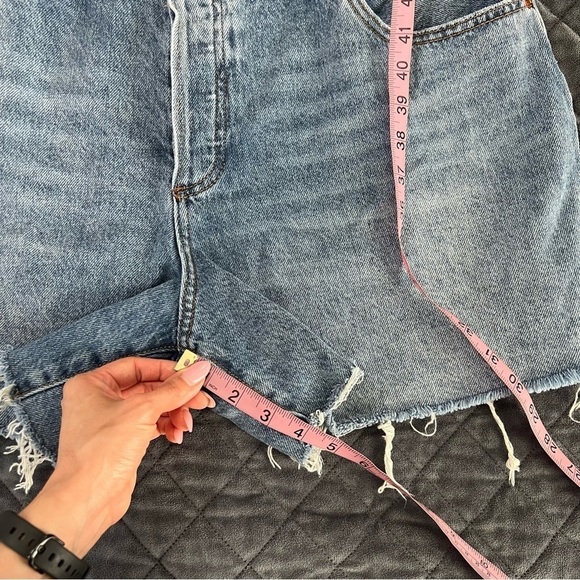 House Of Harlow 1960 Shorts Women Size 33 Cut Off High Rise Jean Blue W - Picture 7 of 8